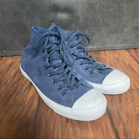 Blue Chuck Taylor Water Resistant Suede High Top